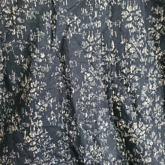 Gap Dress Womens 20 Black Tan Mini Linen Sleeveless Pockets Fit Flare Abstract - Picture 10 of 14